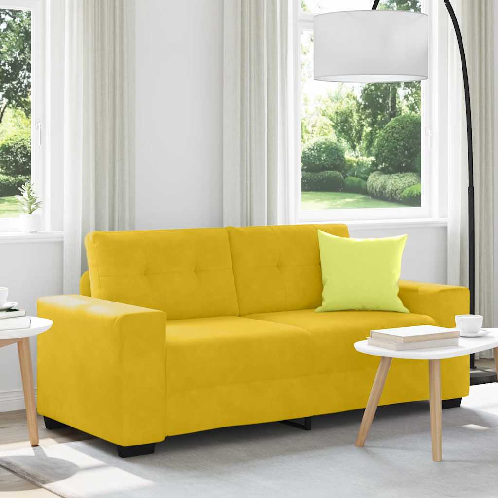 Dvosjed žuti 180x77x82 cm baršun