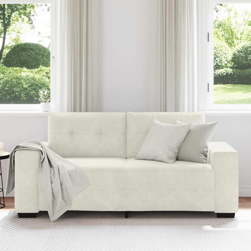 Dvosjed krem boje baršuna 180x77x82 cm