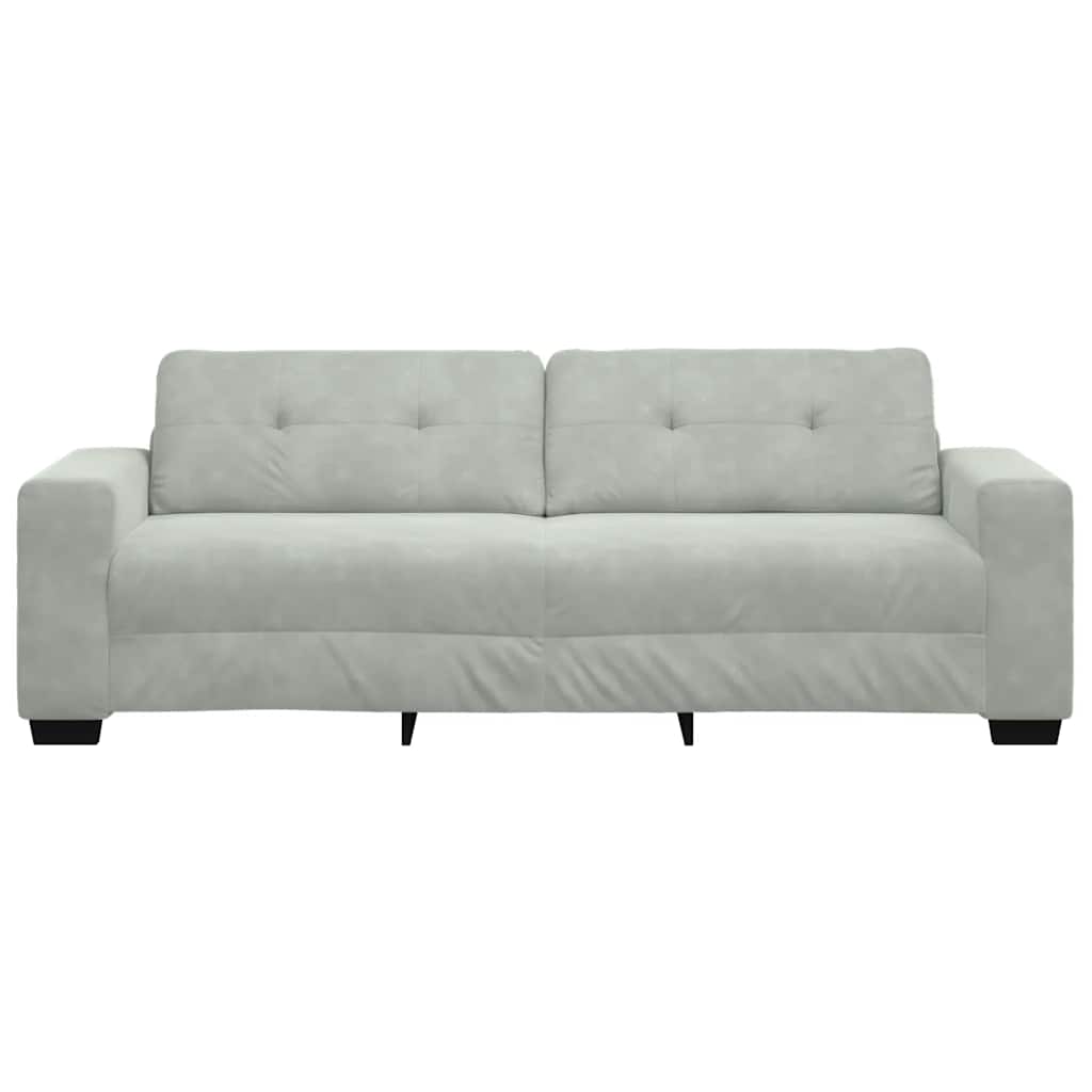 Trosjed Sofa Svijetlosiva 220x78x80 cm Baršun