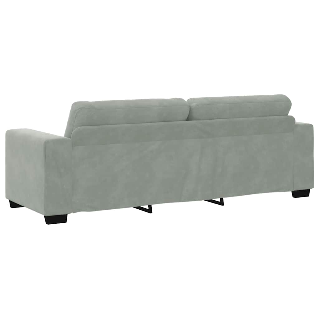 Trosjed Sofa Svijetlosiva 220x78x80 cm Baršun