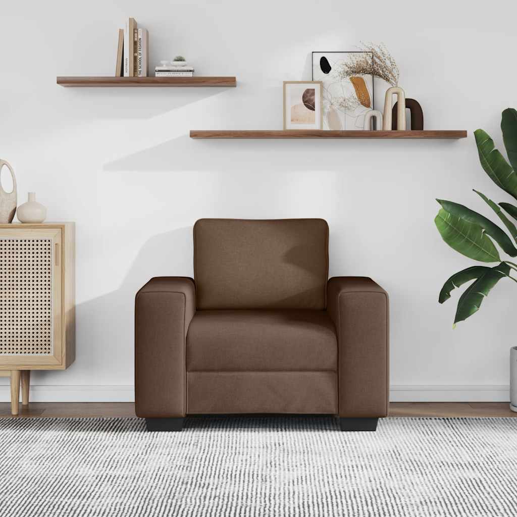 Sofa fotelja smeđa 100x77x82 cm tkanina
