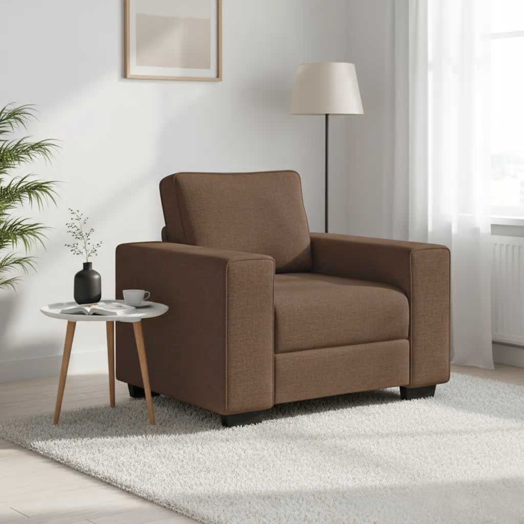 Sofa fotelja smeđa 100x77x82 cm tkanina
