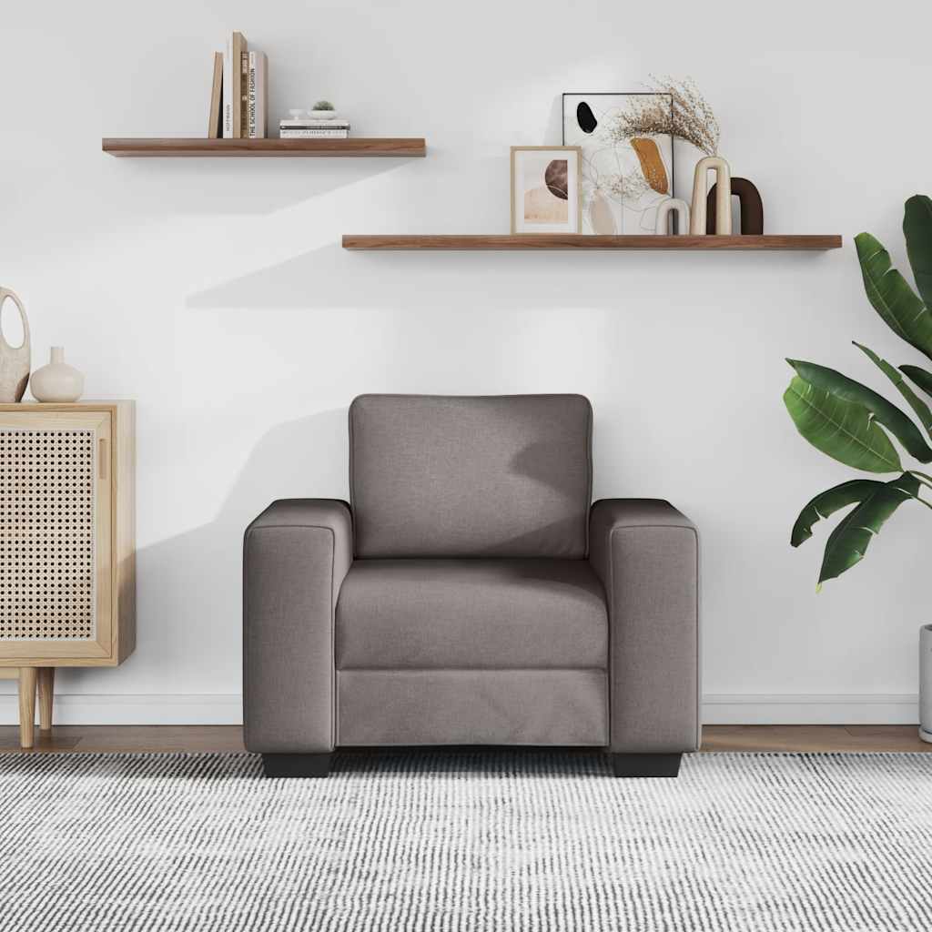 Sofa fotelja taupe 100x77x82 cm tkanina