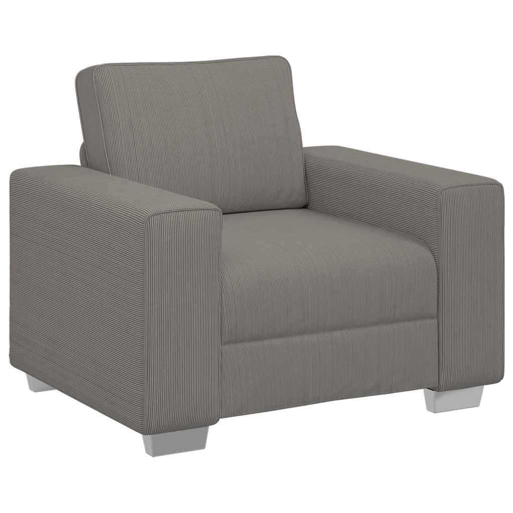 Sofa fotelja svijetlosiva 100x77x82 cm korduro tkanina