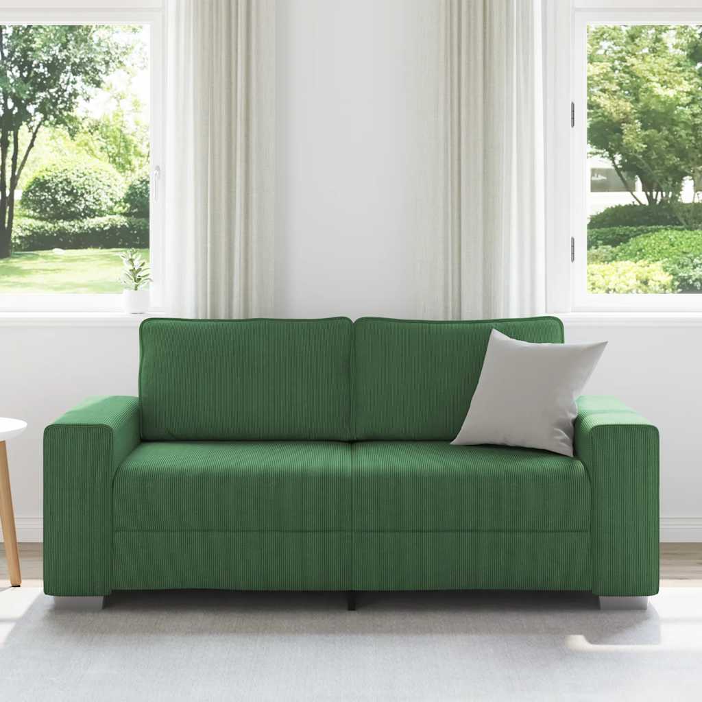 Dvosjed tamnozelene boje 180x77x82 cm korduro tkanina