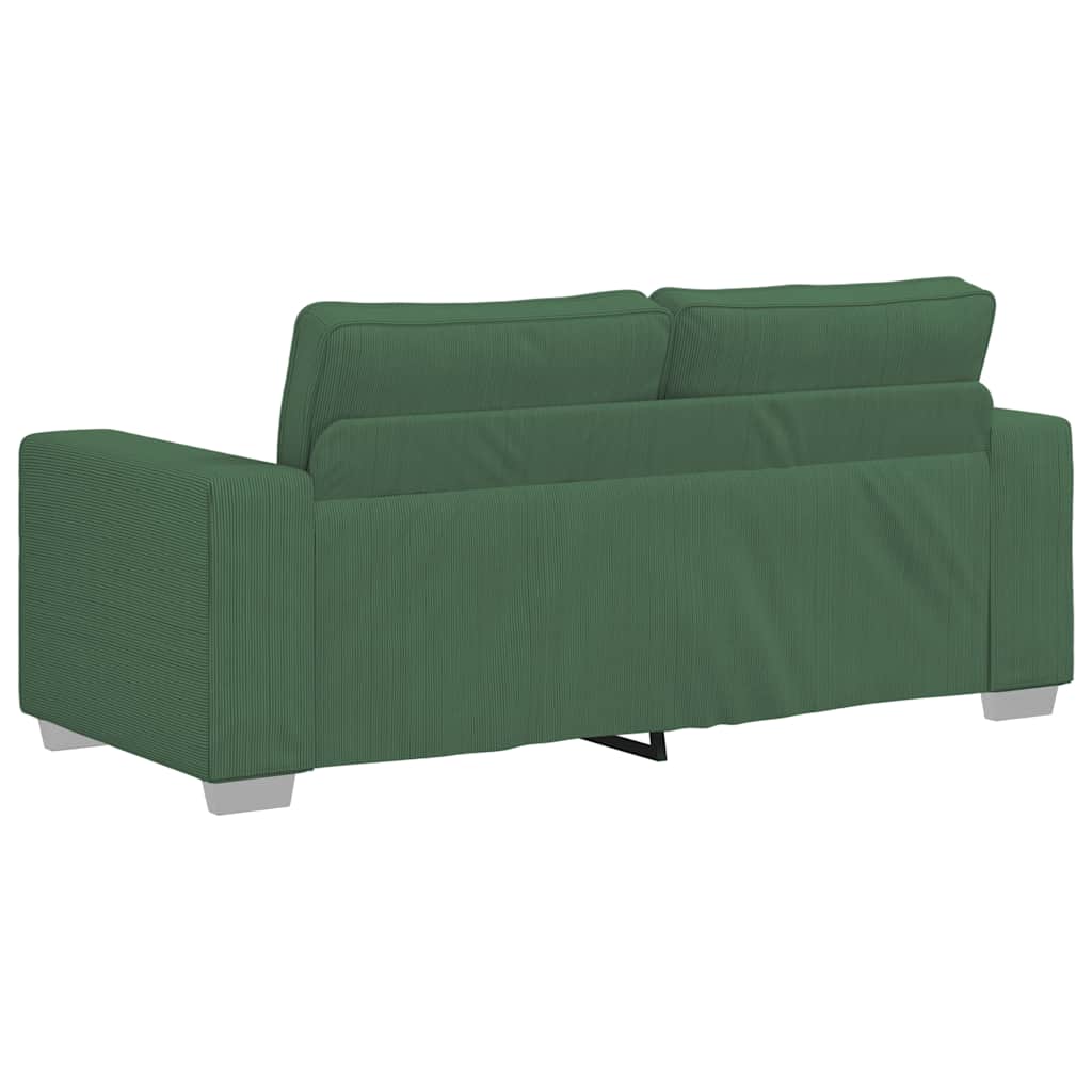 Dvosjed tamnozelene boje 180x77x82 cm korduro tkanina