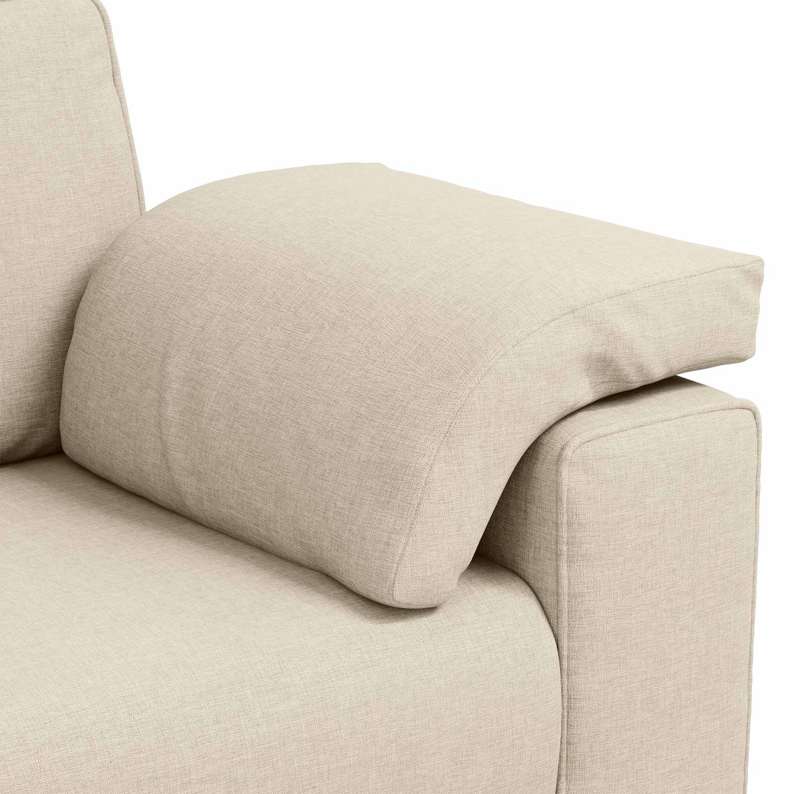 Sofa za dvije osobe Bež 180 cm Platnasta tkanina