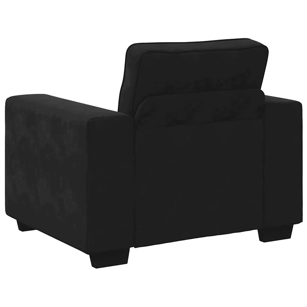 Sofa fotelja crna 100x77x82 cm baršun