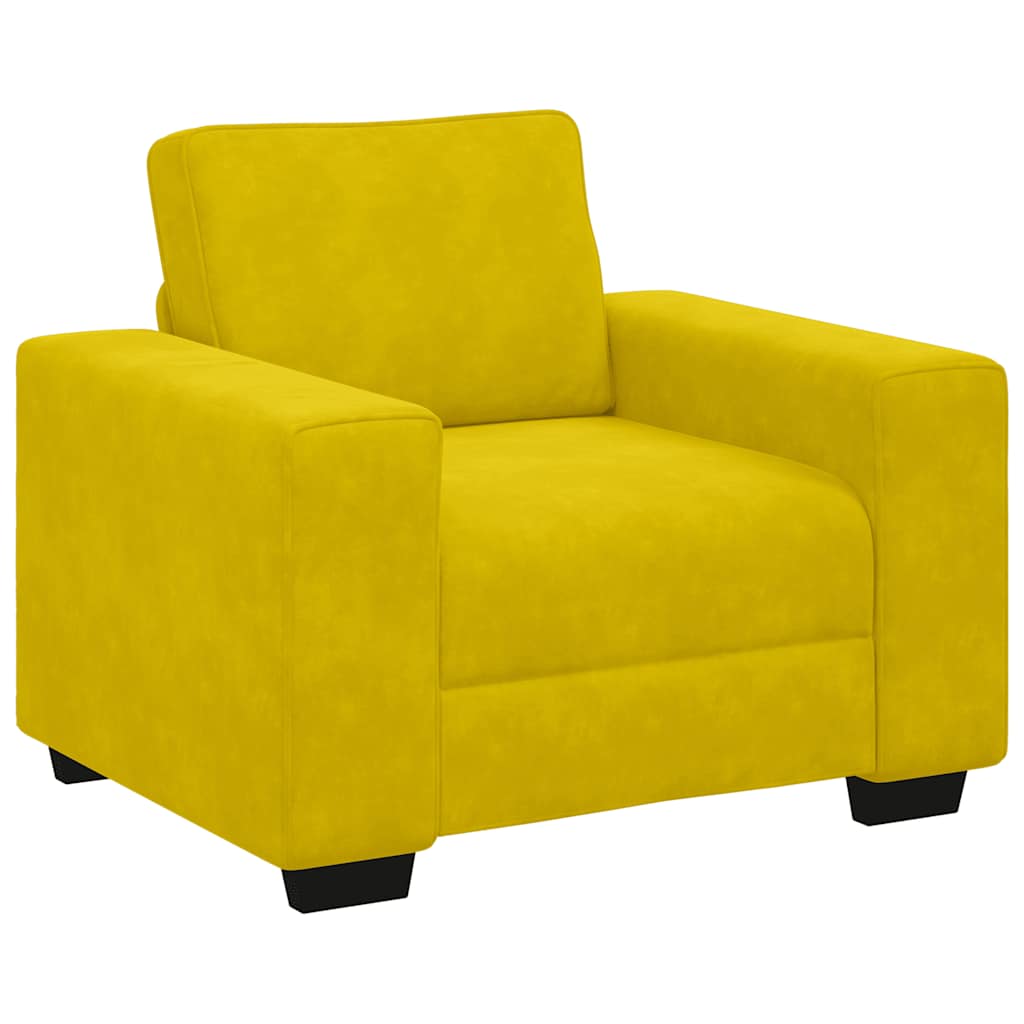 Sofa fotelja žuta 100x77x82 cm baršun