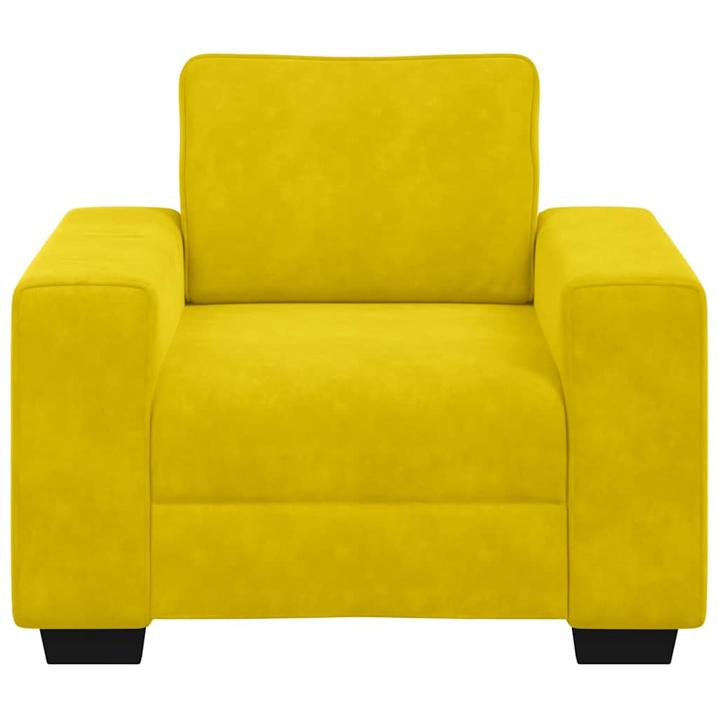 Sofa fotelja žuta 100x77x82 cm baršun