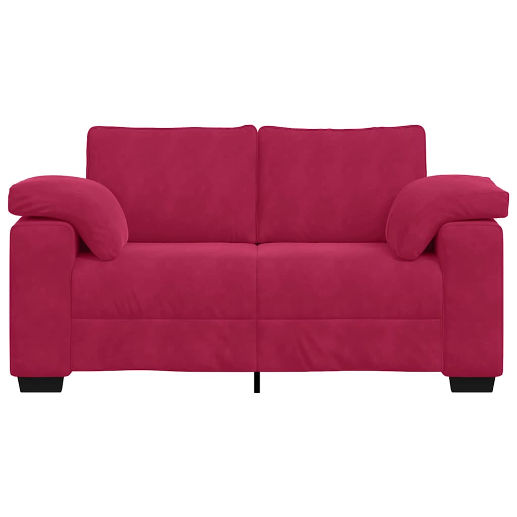 Dvosjed, sofa, vino crvena, 160x77x82 cm, baršun