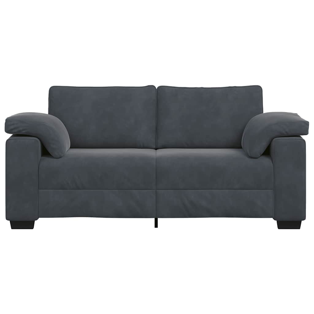 Dvosjed tamno sivi 180x77x82 cm baršun