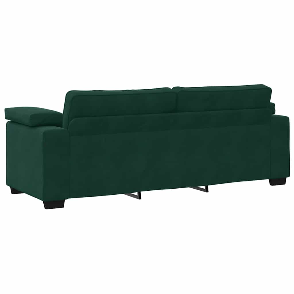 Trosjed Tamnozeleni 220x77x82 cm Baršun