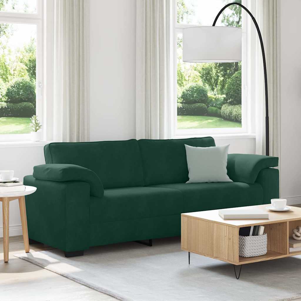 Trosjed Tamnozeleni 220x77x82 cm Baršun