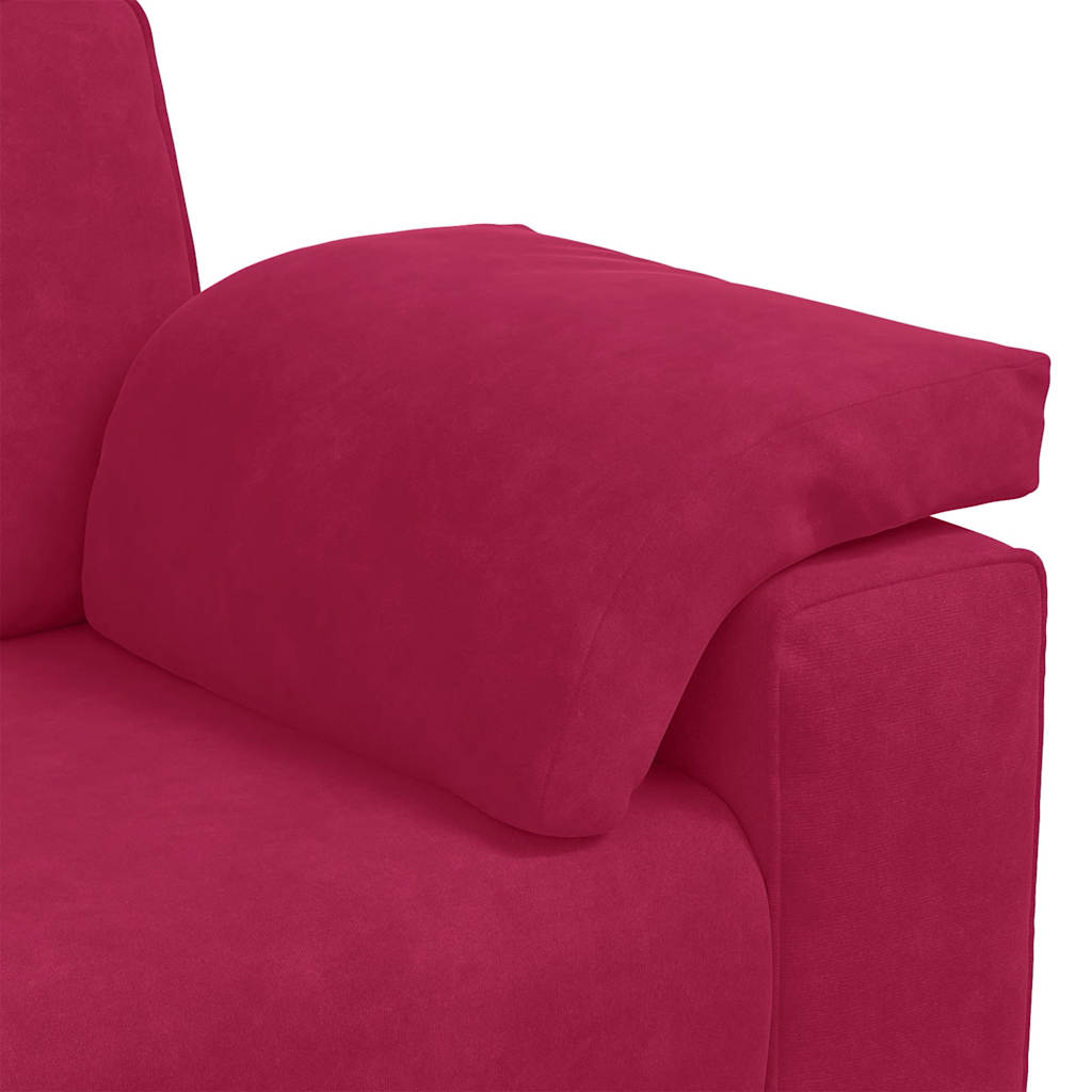 Trosjed Kauč Vinsko Crvena 220x77x82 cm Baršun