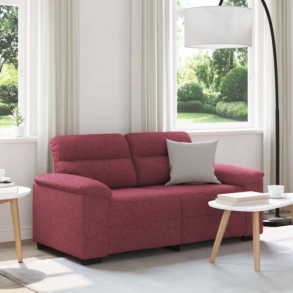 Dvosjed Kauč Vinsko Crvena 160x81x84 cm Tkanina