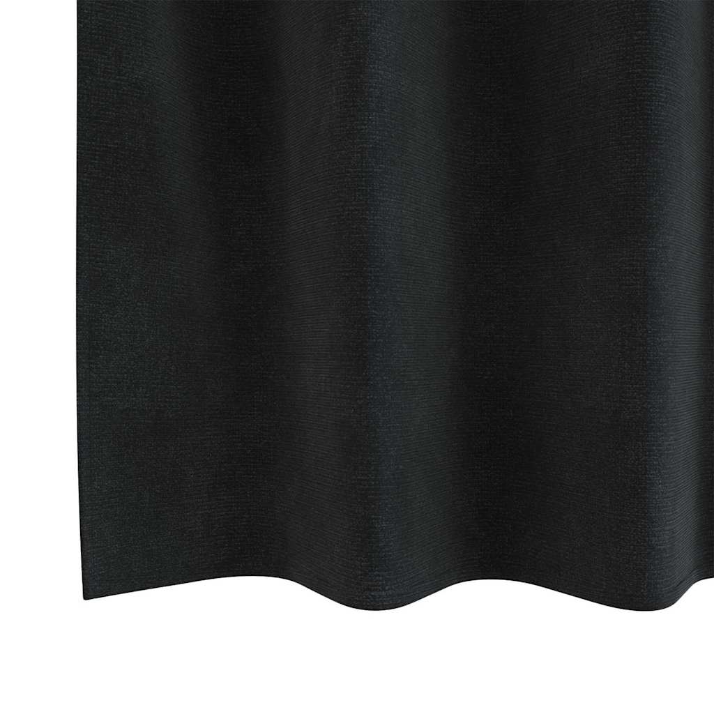 Zavjese za zamračivanje 2 pcs Crna 140 x 175 cm Baršun