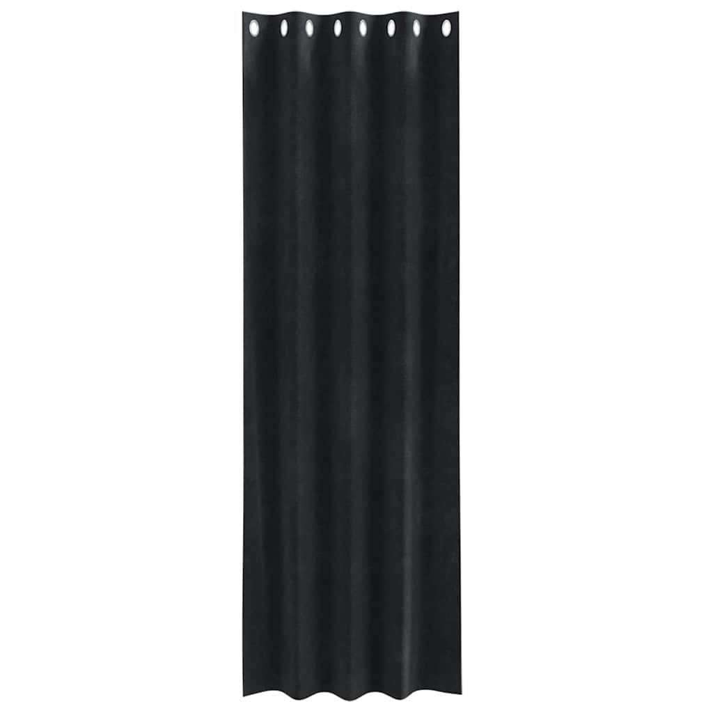Zavjese za zamračivanje 2 pcs Crna 140 x 245 cm Baršun