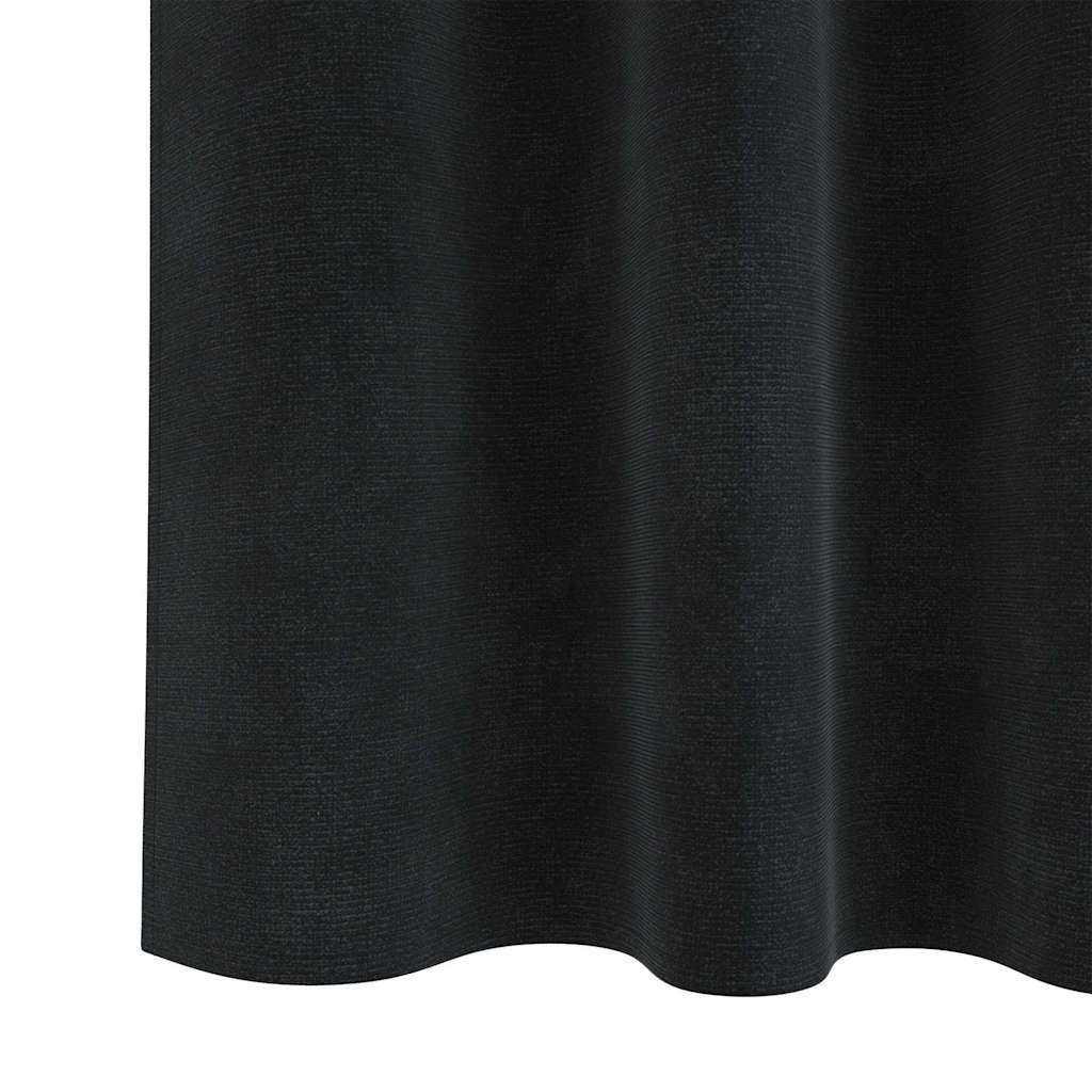 Zavjese za zamračivanje 2 pcs Crna 140 x 175 cm Baršun