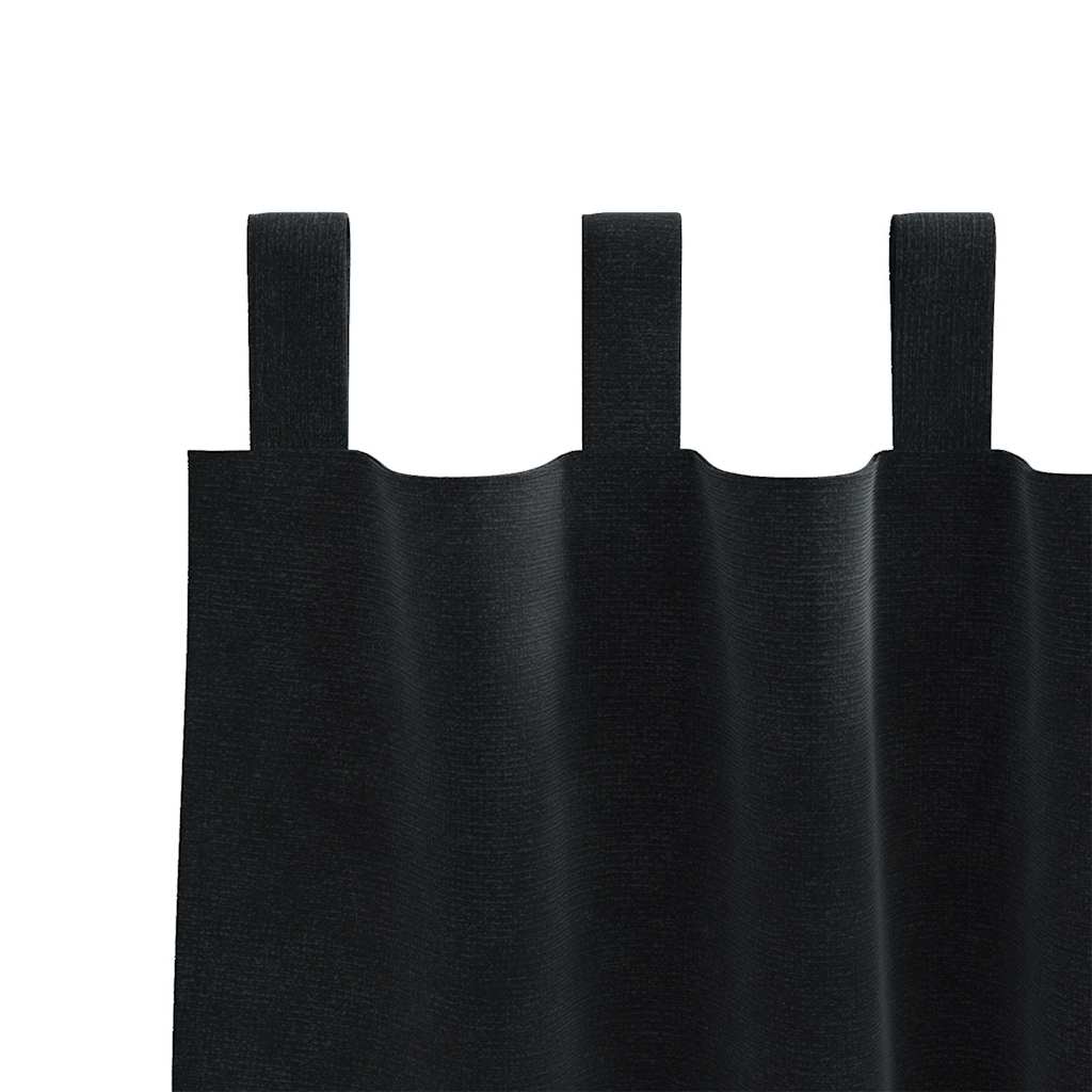 Zavjese za zamračivanje 2 pcs Crna 140 x 140 cm Baršun