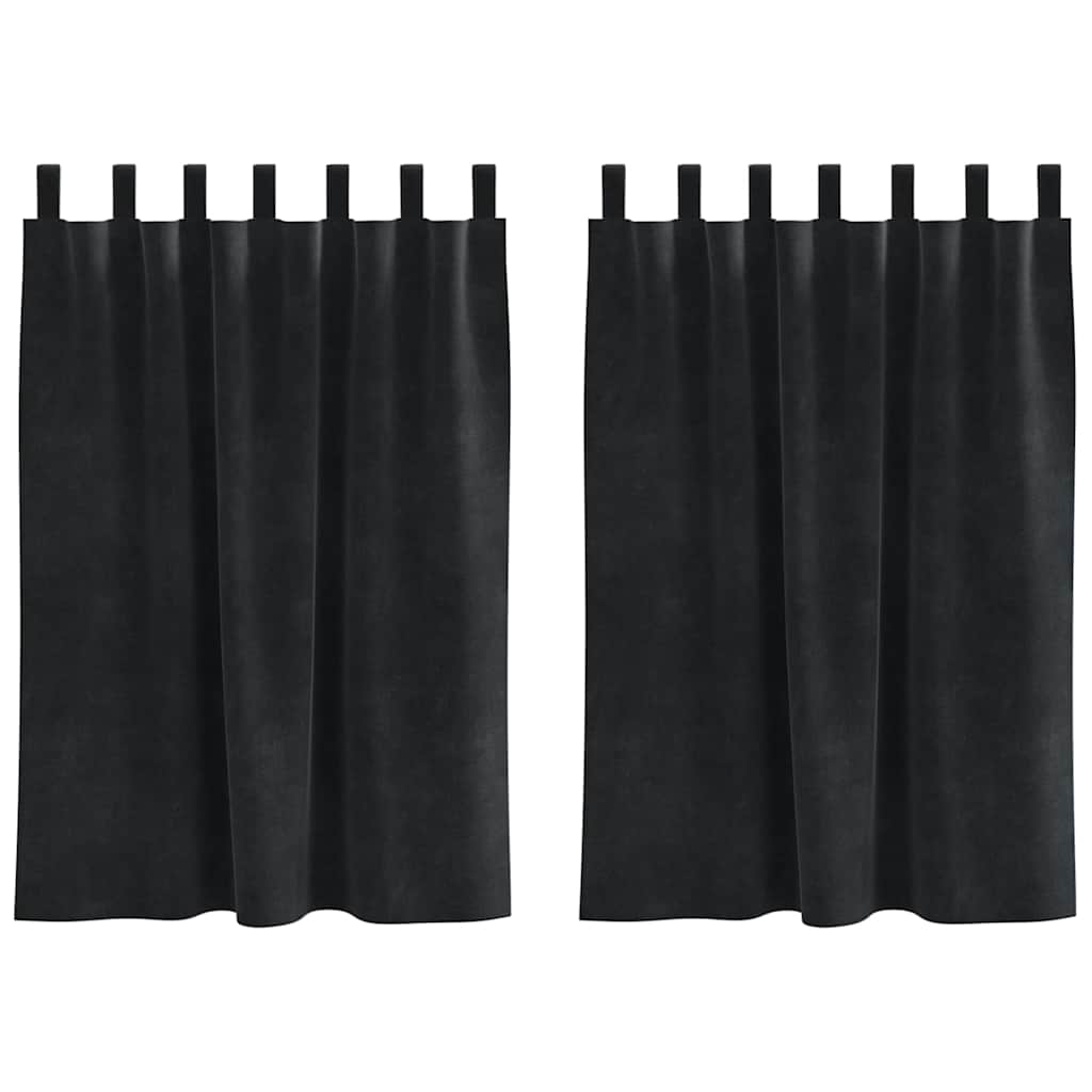 Zavjese za zamračivanje 2 pcs Crna 140 x 140 cm Baršun