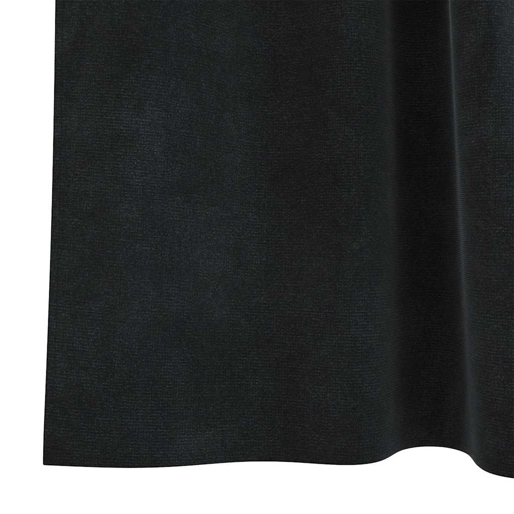 Zavjese za zamračivanje 2 pcs Crna 140 x 225 cm Baršun