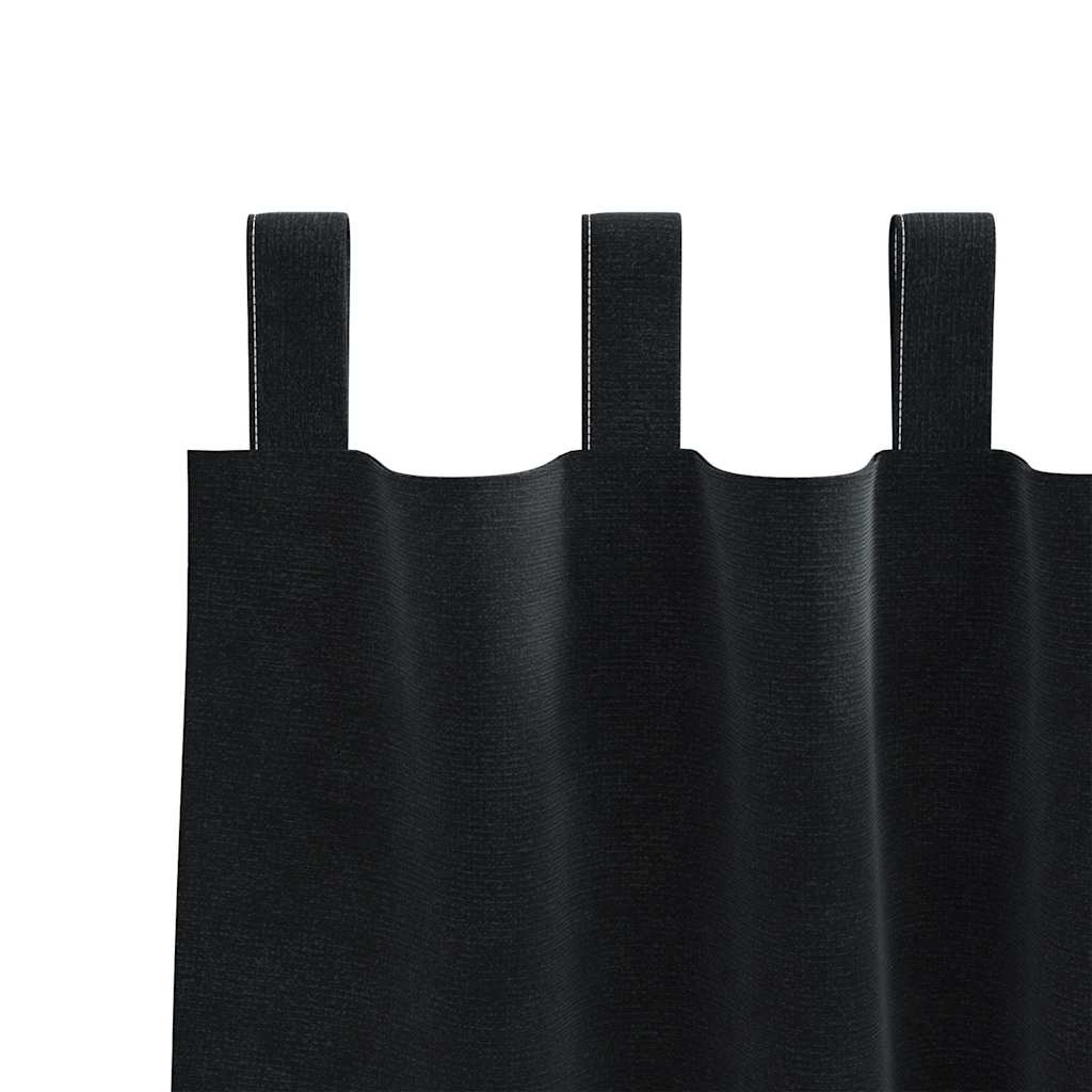 Zavjese za zamračivanje 2 pcs Crna 140 x 245 cm Baršun