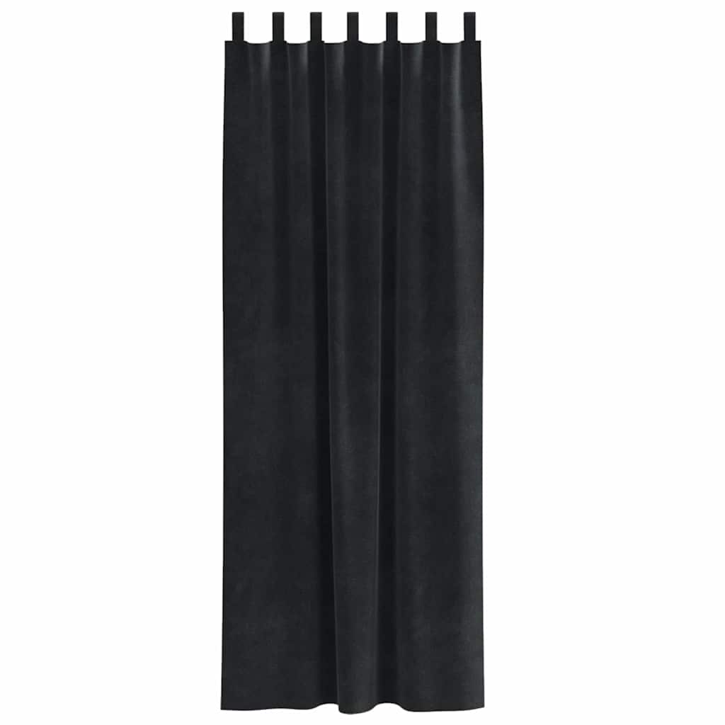 Zavjese za zamračivanje 2 pcs Crna 140 x 260 cm Baršun