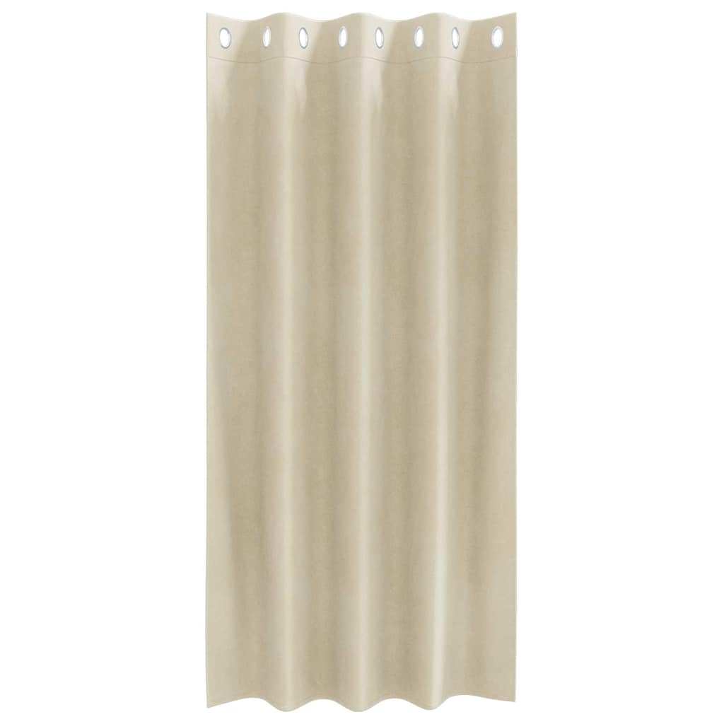 Zavjese za zamračivanje 2 pcs Krema 140 x 175 cm Baršun
