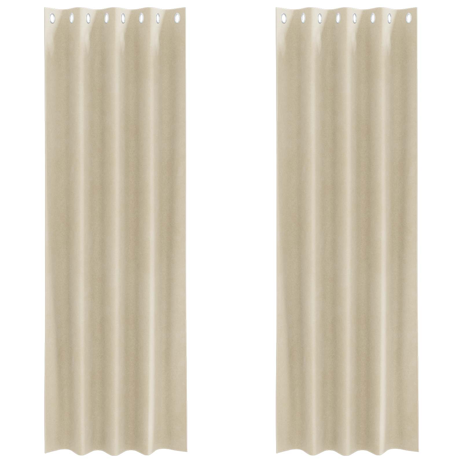 Zavjese za zamračivanje 2 pcs Krema 140 x 245 cm Baršun