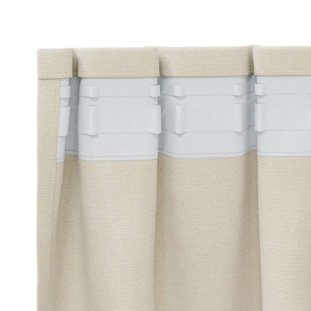 Zavjese za zamračivanje 2 pcs Krema 140 x 225 cm Baršun