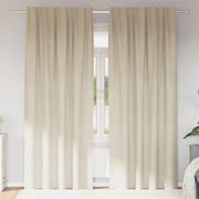 Zavjese za zamračivanje 2 pcs Krema 140 x 260 cm Baršun