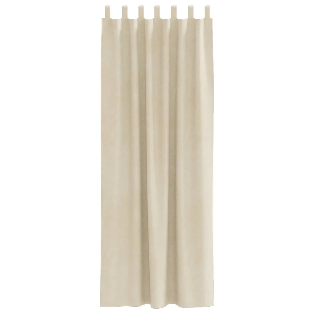 Zavjese za zamračivanje 2 pcs Krema 140 x 260 cm Baršun