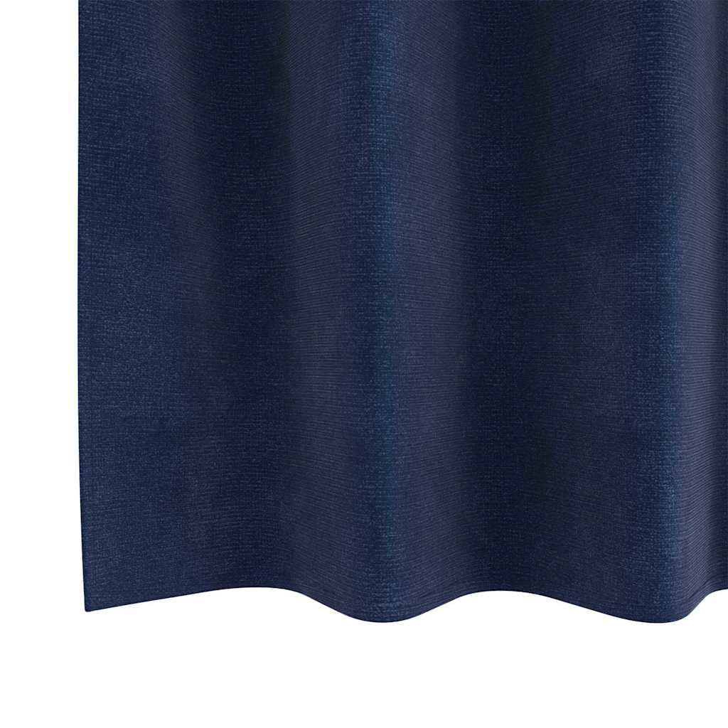 Zavjese za zamračivanje 2 pcs Tamno plava 140 x 175 cm Baršun