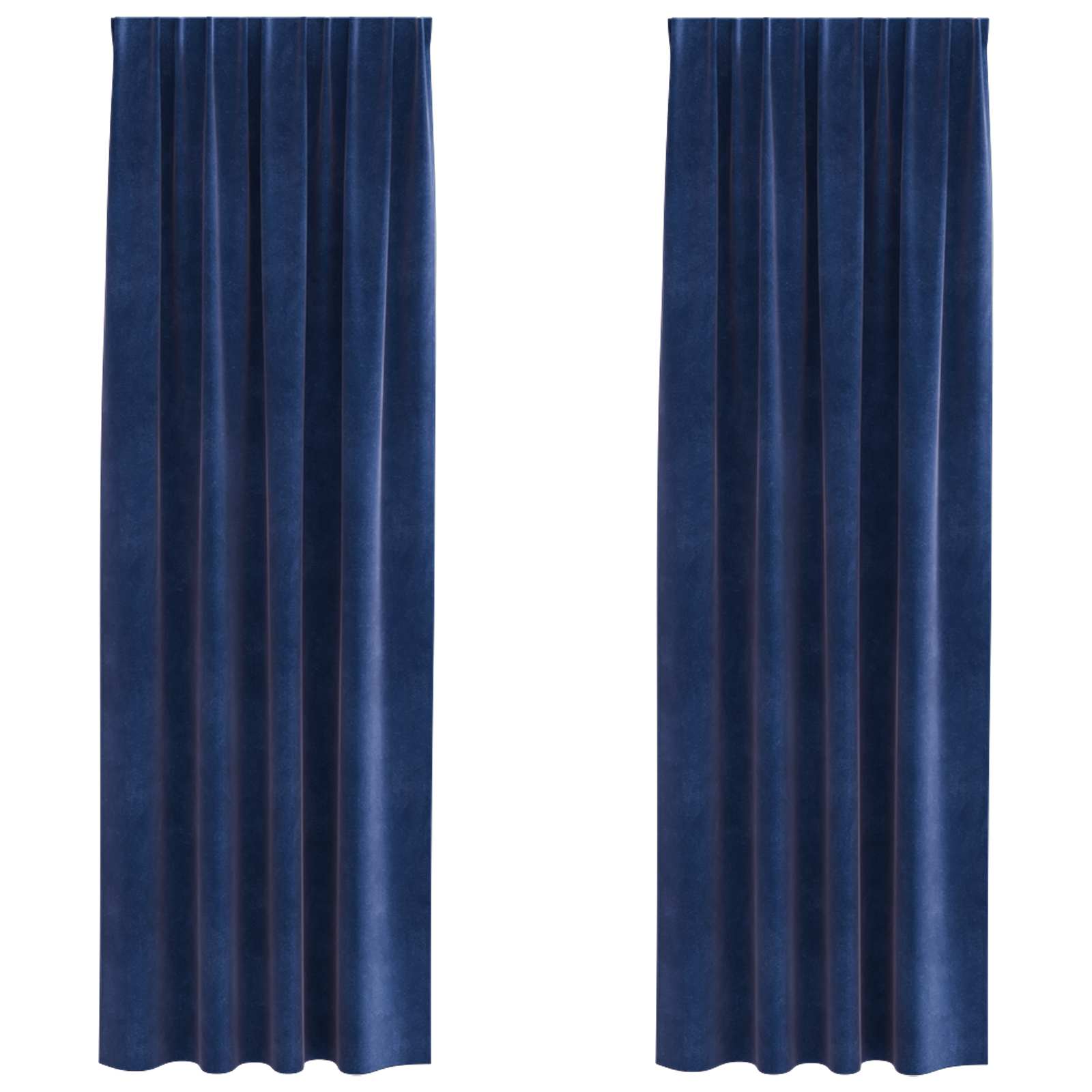 Zavjese za zamračivanje 2 pcs Tamno plava 140 x 260 cm Baršun