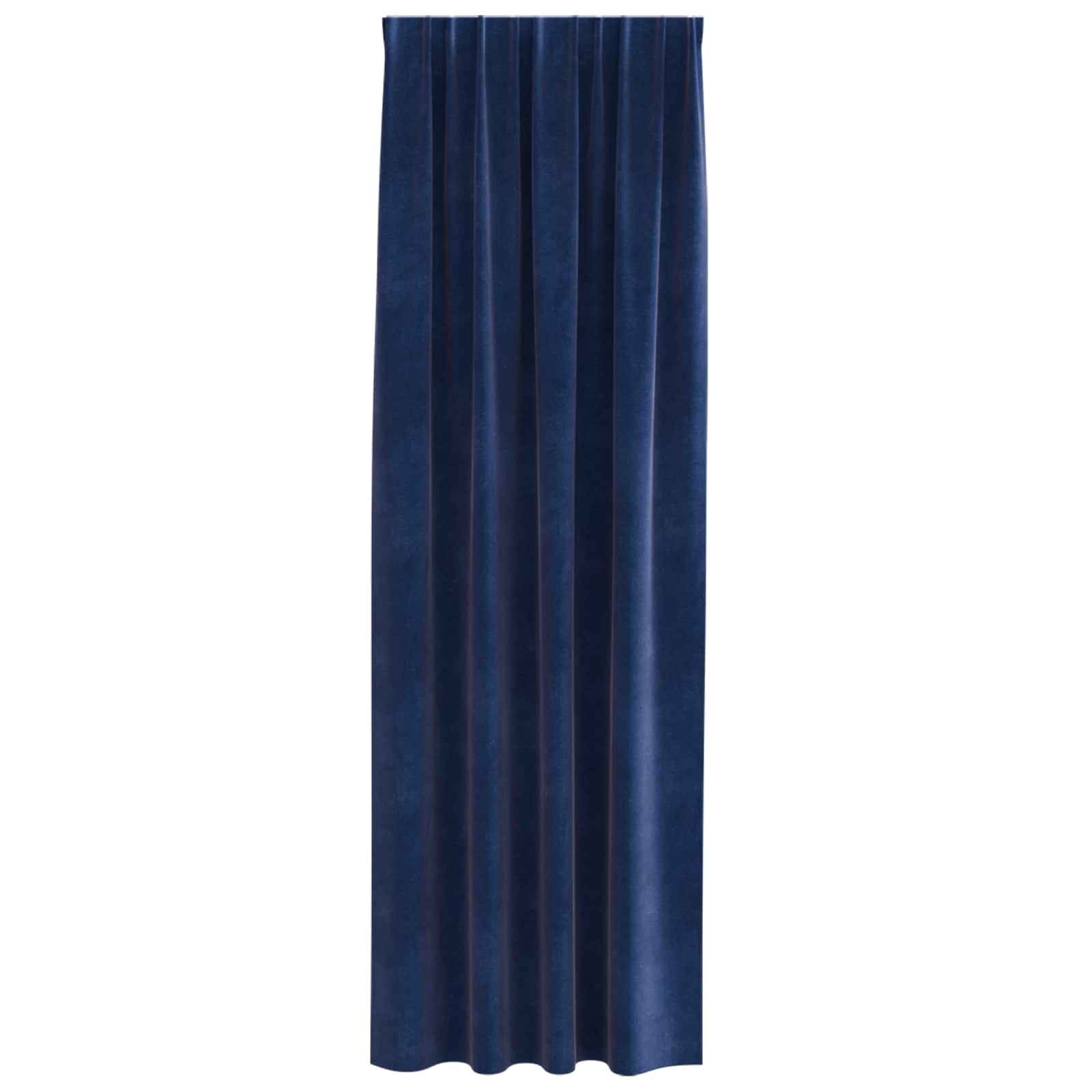 Zavjese za zamračivanje 2 pcs Tamno plava 140 x 260 cm Baršun
