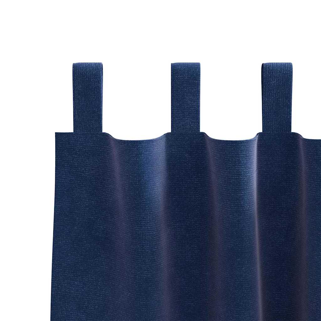 Zavjese za zamračivanje 2 pcs Tamno plava 140 x 245 cm Baršun