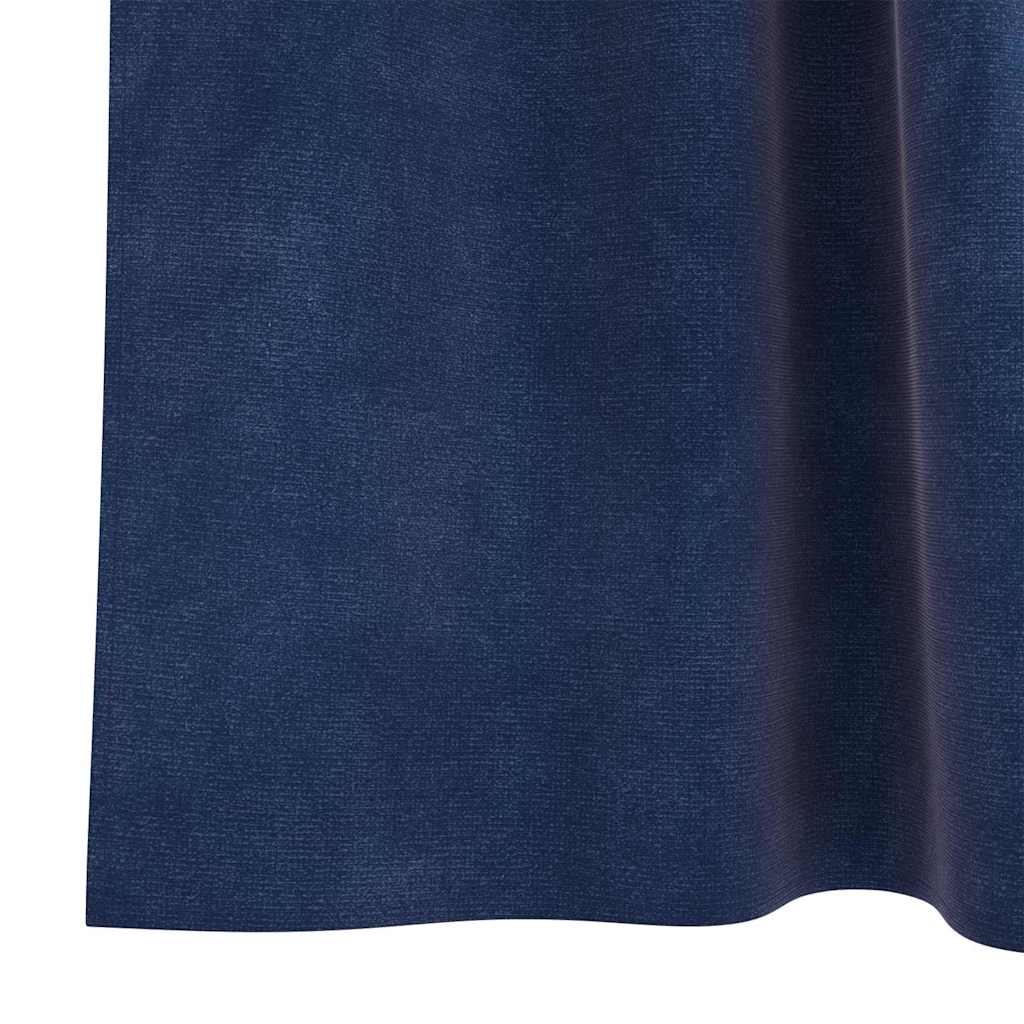 Zavjese za zamračivanje 2 pcs Tamno plava 140 x 260 cm Baršun