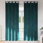 Zavjese za zamračivanje 2 pcs Tamnozelena 140 x 225 cm Baršun