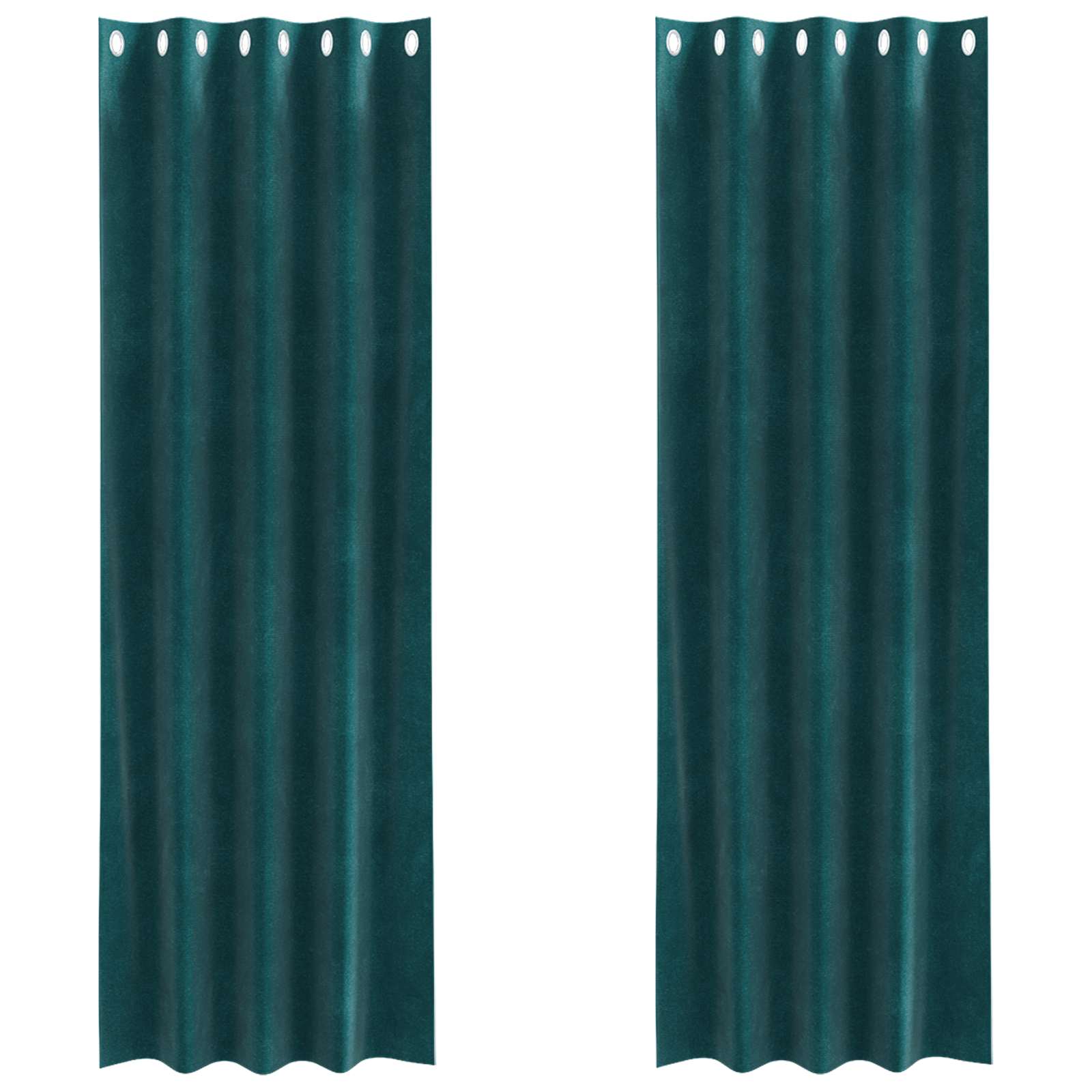 Zavjese za zamračivanje 2 pcs Tamnozelena 140 x 245 cm Baršun