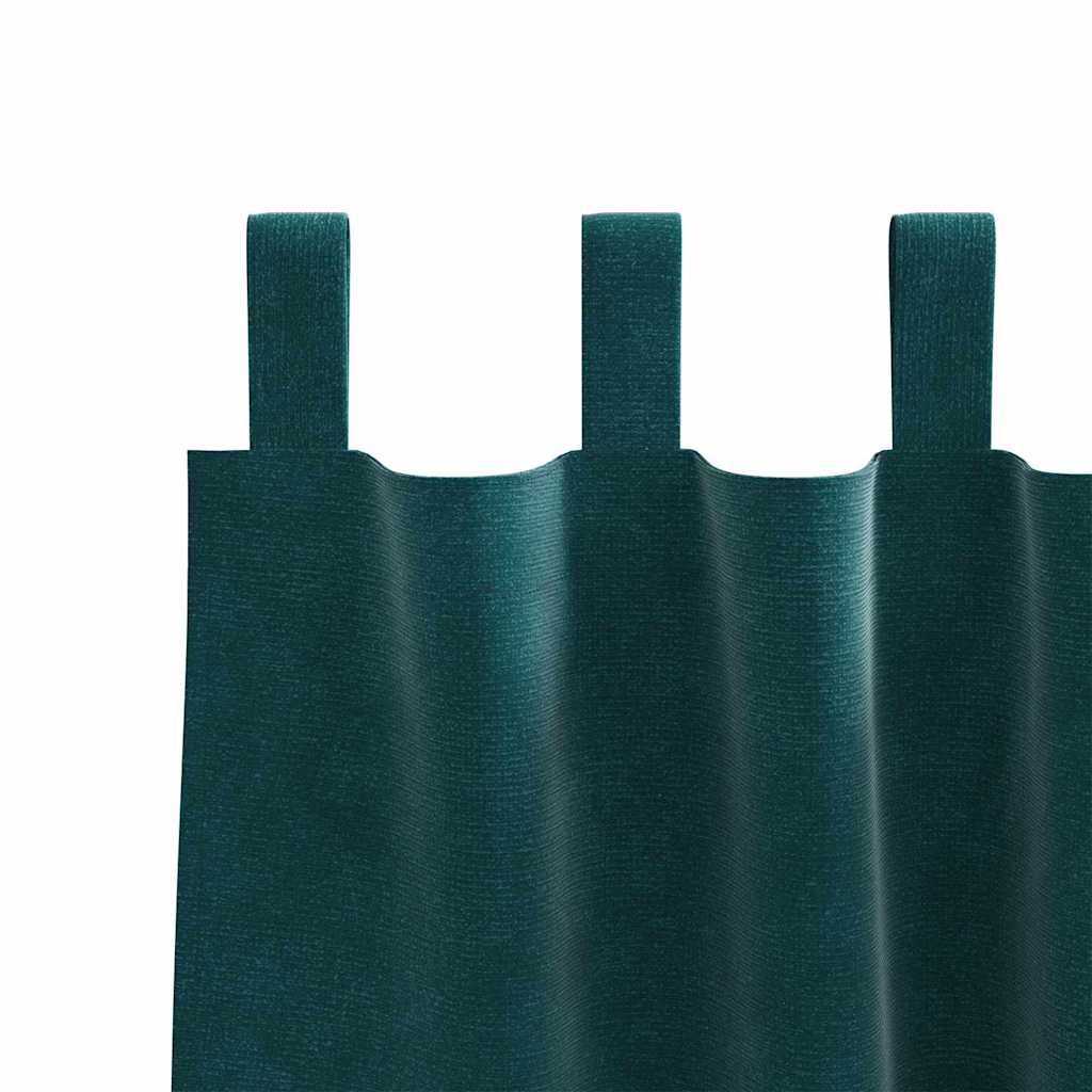 Zavjese za zamračivanje 2 pcs Tamnozelena 140 x 140 cm Baršun