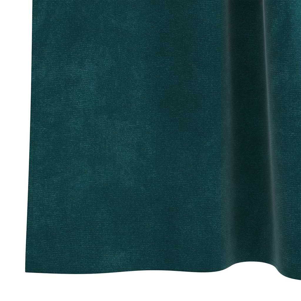 Zavjese za zamračivanje 2 pcs Tamnozelena 140 x 140 cm Baršun