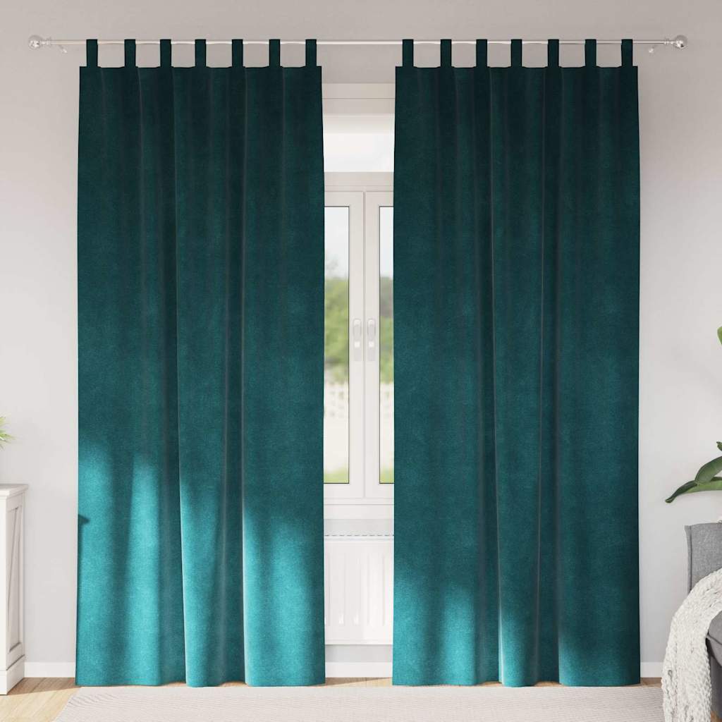 Zavjese za zamračivanje 2 pcs Tamnozelena 140 x 260 cm Baršun