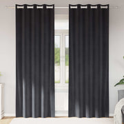 Zavjese za zamračivanje 2 pcs Tamno siva 140 x 245 cm Baršun