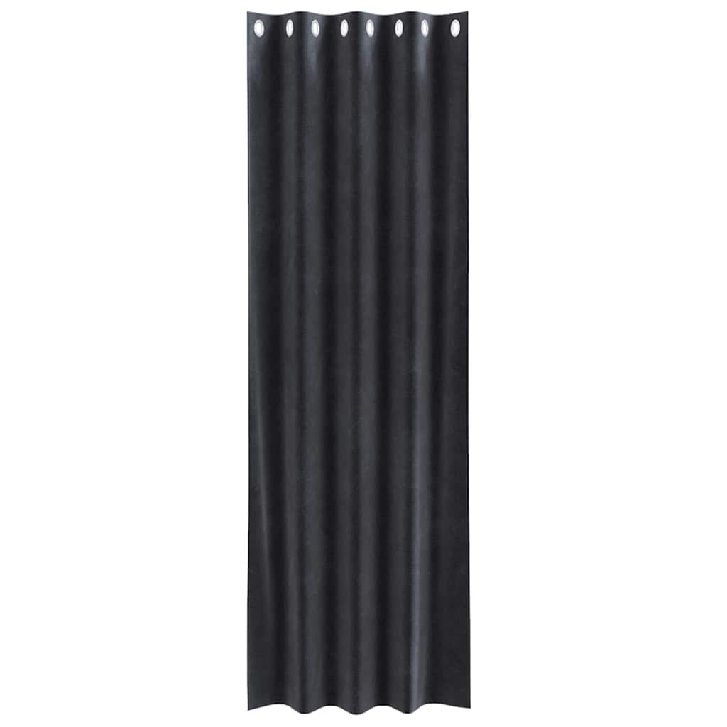 Zavjese za zamračivanje 2 pcs Tamno siva 140 x 260 cm Baršun