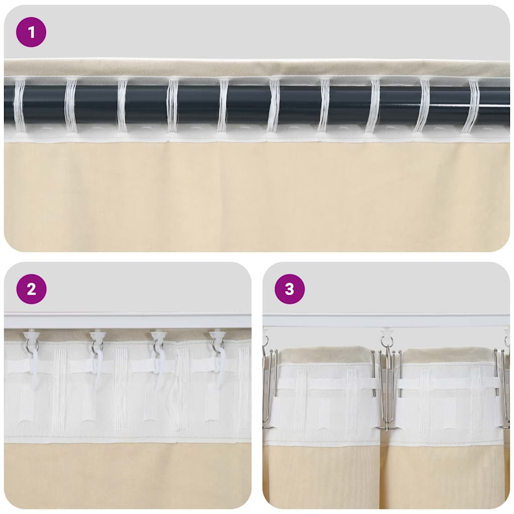 Zavjese za zamračivanje 2 pcs Tamno siva 140 x 245 cm Baršun