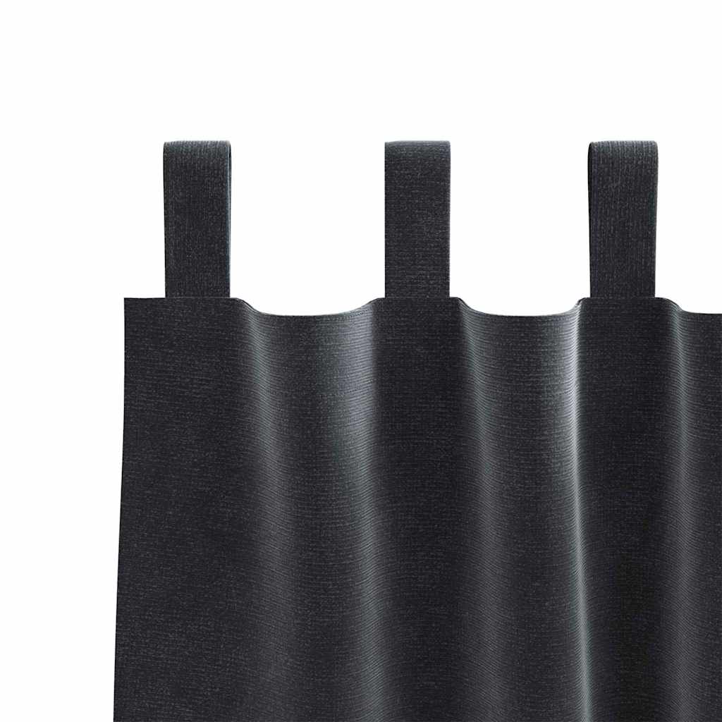 Zavjese za zamračivanje 2 pcs Tamno siva 140 x 140 cm Baršun