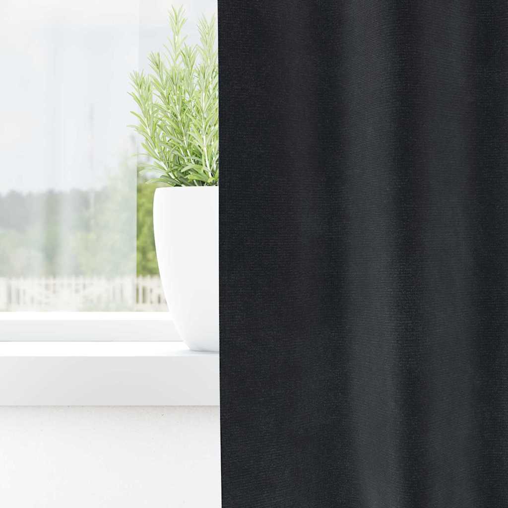 Zavjese za zamračivanje 2 pcs Tamno siva 140 x 260 cm Baršun