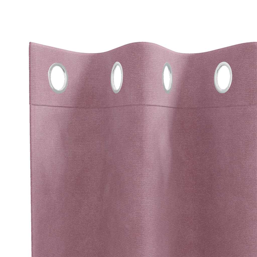Zavjese za zamračivanje 2 pcs Tamno ružičasta 140 x 140 cm