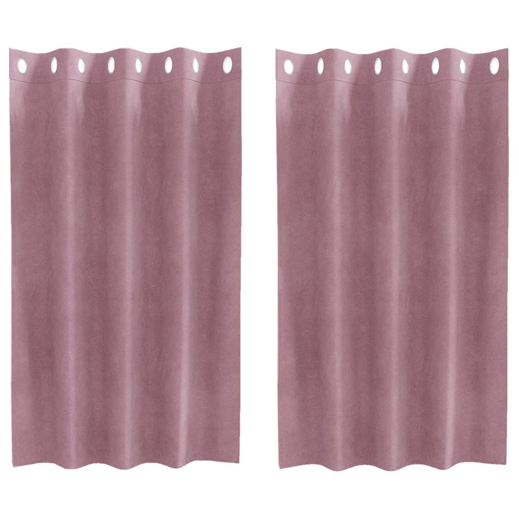 Zavjese za zamračivanje 2 pcs Tamno ružičasta 140 x 140 cm